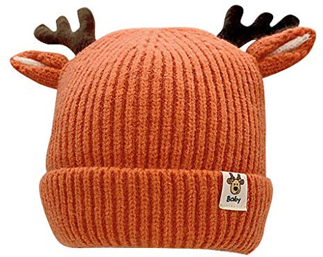 MINGCHE Kinder Wintermütze Neue Winter 3-15 Jahre Baby Beanie Mütze Set Kleinkind Gestrickte Jungen Mädchen und Strickmütze Cap Strick Dicke Skimütze, Orange, Einheitsgröße