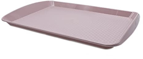 CABLEPELADO Bandeja plástico Rectangular, Bandeja Comida rápida, Bandeja Fast Food, Bandejas para Servir Comida, Bandeja Desayuno, Apta para el lavavajillas, 46x30 cm, Rectangular, Color Rosa