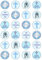 Blue Confirmation Edible Cupcake Toppers