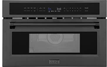 ZLINE 30 1.6 cu ft. Built-in Convection Microwave Oven in Black Stainless Steel with Speed and Sensor Cooking (MWO-30-BS)