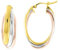 18k Creolen 3 Gold - Ohrringe Durchmesser 20 mm - Damen Goldschmuck 750/1000
