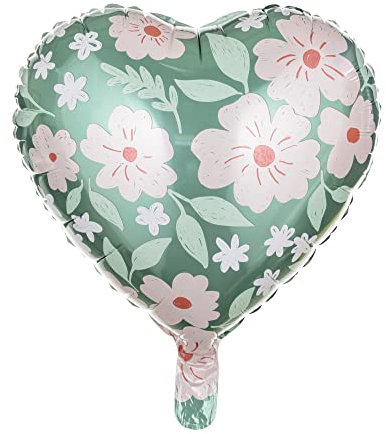 Folienballon Herz Blumen Frühling Garten Deko Luftballon Geburtstag Valentine Party Garten Deko Geschenk Kinder Erwachsene