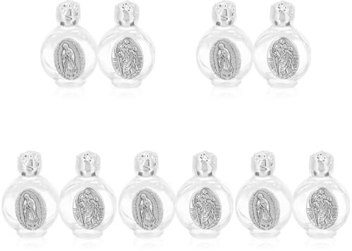 ABOOFAN 10 Stück kleine Behälter, Öl, nachfüllbar, mit goldenen Glasflaschen, Ostern, für Design, Party, Jesus, christliche Kappe, Deckel, Dekorationen, Segen, religiöses, katholisches Essential
