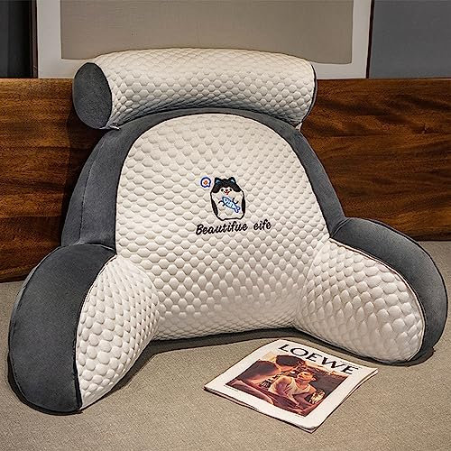 CLOXKS Lesekissen Bettkeil,Große Rückenlehne für Erwachsene mit Nackenkissen und Armlehnen,Sofakissen aus Eisseide,Entspannende Lounge-Kissen,Multifunktionale Kissen für Sofas und Kopfteile