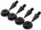 M6 Speakers Spikes and Pads for Speakers, HiFi Stands, Cabinets, Soundbars (Black aluminium with Radius Pads)