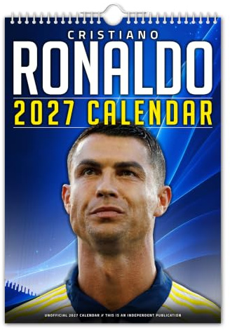 The Calendar King - Cristiano Ronaldo Wandkalender 2026, A4-Größe (210 x 297 mm), Weihnachten, Geburtstag, Geschenk, Neuheit, Wichteln, Fußball, CR7, Jahresplaner, Bürogeschenk
