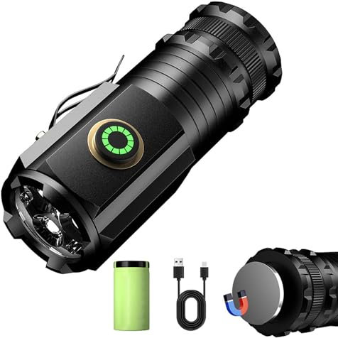 Mini-Taschenlampe mit dreiäugigem Monster,LED Taschenlampe Extrem Helle,Aufladbar Taschenlampen mit 5 Lichtmodi,Handheld klein Taschenlampe ,Wasserdichte Mini Handlampe für Camping Notfall (A-basic)