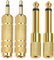 Ormromra 4 Pcs Headphone Jack Converter, Stereo Adapter, 2 3.5 mm (1/8 Inch) Male to 6.35 (1/4 Female, Adapter