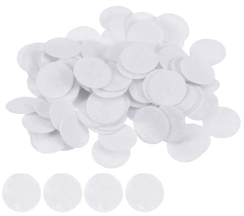 QUARKZMAN 200 Stück 15mm Runde Bastelfilz, vorgeschnittene Filzplatten, nicht gewebte Filzkreise Filzstoff für Nähen, DIY Projekt, Bastelarbeiten, Handwerk, Decoration (Weiß)
