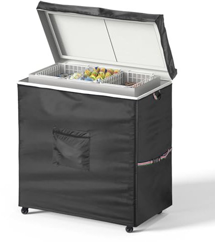 Fentiff Deep Freezer Cover, Waterproof Dustproof Chest Freezer Cover, All Season Protection, Top with Zipper (40L X 25W X 35H)