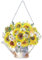 CXINLky DIY Diamond Painting Anhänger mit Kette, Sonnenblumen Diamant Painting Bilder, Kreatives 5D Diamond Malerei Wandbehang Kits für Fenster Wand Eingang Decor-01-Sonnenblumenstrauß