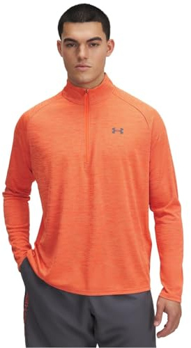 Under Armour Ua Tech Textured 1/2 Zip-Org Herren Longsleeve orange L