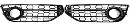 1 Paar Auto-Nebelscheinwerfer, Grill, Nebelscheinwerfer-Abdeckung, Wabenstruktur, HEX, kompatibel mit A4 B8 B8.5 Allroad Quattro Wagon 2009–2015