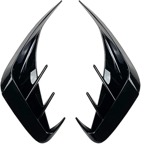 Hintere Stoßstange Canards Lip Splitter Flossen Spoiler Trim Dekoration Für BMW 3er G20 G21 M-Sport M340i 2019 2020 2021, Glänzend Schwarz