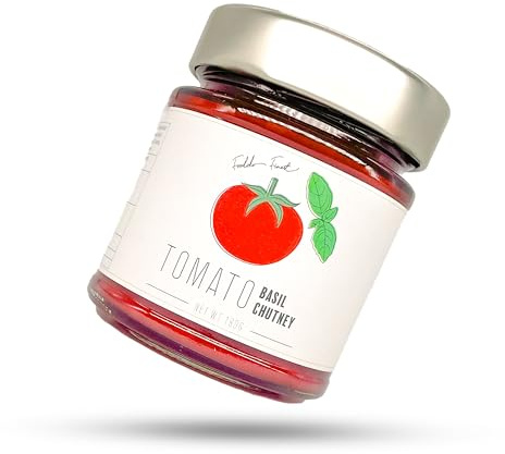 FOODOKO FINEST - Tomaten Basilikum Chutney für Feinschmecker | Gourmet Relish (180g)