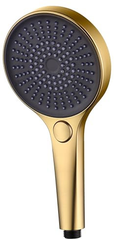 IMEX - Alcachofa de Ducha Alta Presión | Duchas de Baño Alcachofa | Ducha de Mano Grande con 3 Posiciones | Mango de Ducha Color (ORO)