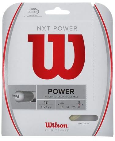 Just Tennis Wilson NXT Saiten-Set (alle 2024 Stile und Farben) (NXT Power 18 g (1,21 mm) – Natur)