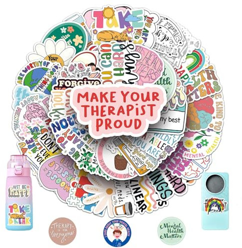 Calkkrer 100 Stück Vinyl Sticker Set, Ästhetische Motivierende Sticker, Scrapbook Sticker, Aesthetic Decor Niedliche Deko Für Laptop, Wasserflasche, Buch Dekoration