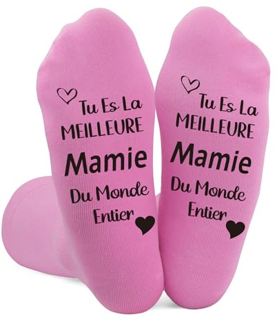 Xioabre Cadeau Fete Des Meres Cadeau Maman Anniversaire Chaussettes Femme Cadeaux Grand Mere, Chaussettes Mamie Cadeaux Fete Des Grand Mere Saint Valentin Noel