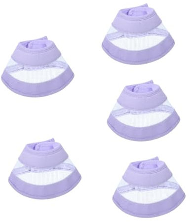 Sosoport 5pcs Quick-release Kitten Collar for Cat Surgery Recovery Bite Cone Collar