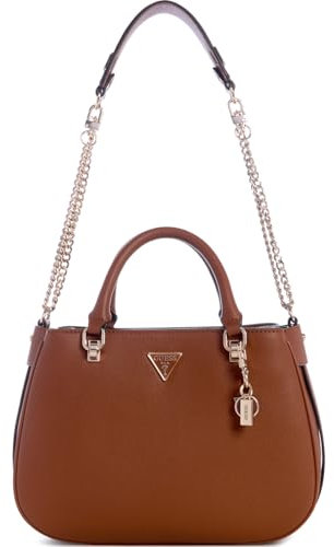 GUESS Fedora Shoulder Satchel Cognac