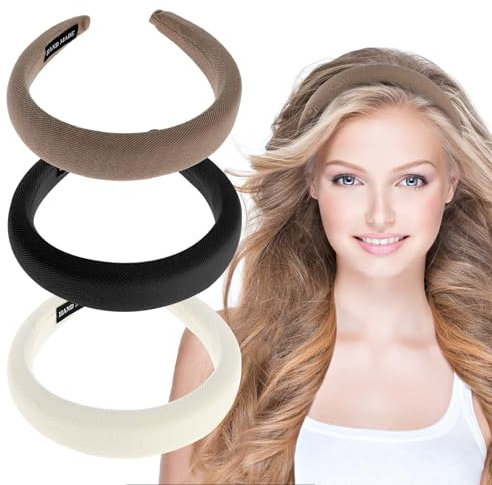 3 Stück Haarreifen Damen Stirnband Vintage Haarband Rutschfest für Frauenhaar Breite Haarbänder für Frauen Mädchen Mode Haarschmuck Lieferungen