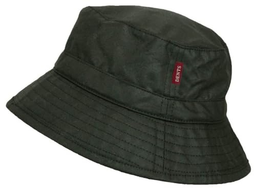 Dents Womens Dora Waxed Cotton Bucket Hat - Sage Green