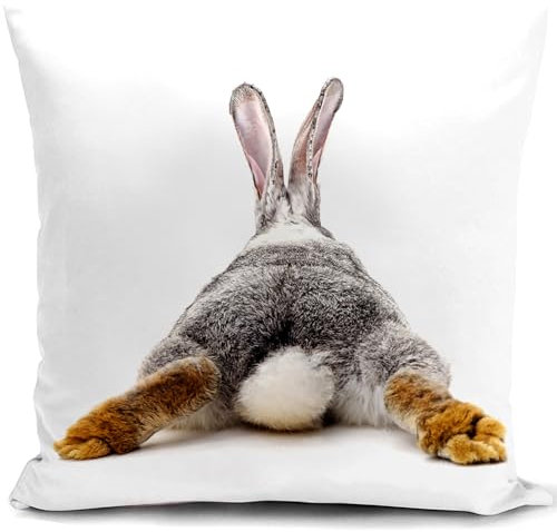 HUASHUZI Kissenbezug 40x40 cm hase Ostern deko Kissen Outdoor Bunny Geschenke hasenkissen Kissenbezug für sofakissen dekokissen gartenmöbel Balkon kissenbezüge kissenhülle