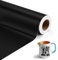 Pellicola autoadesiva in vinile plotter 30,5 cm x 500 cm, in vinile nero opaco, impermeabile, autoadesiva, permanente