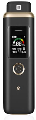 Ketone Breath Meter, High Accuracy Ketone Breath Analyzer, Newly Upgraded Ketone Tester for Tracking Your Ketones, Level of Ketosis on Low carb, Ketogenic or Any Nutrition & Fitness Program