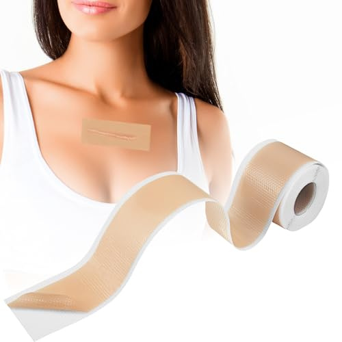 RUACDIQ Pansement Silicone Cicatrice, 4cm x 300m Silicone Scar Sheets, Patch Cicatrisant Réutilisables Scar Removal Feuilles Pour la Chirurgie, Blessures, Brûlures, L'acné, Césarienne