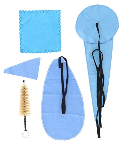Kit de chiffon de nettoyage pour saxophone 5 pièces, kit d'entretien de nettoyage pour saxophone, brosse d'embouchure en tissu-écouvillon pour saxophone alto ténor soprano et