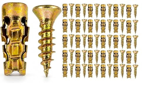 Set di viti a espansione corte 6×14 mm, tasselli a espansione corti per muro, viti per riparazione filettature di cerniere di ante e armadi, per un fissaggio sicuro delle ante degli armadi (30pcs)