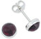 Ohrstecker 925 Silber Granat roter Stein Edelstein Ohrringe echt Silber Damen Sterling Silber Stecker Geschenk(MOS-038-02)