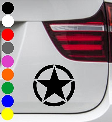 wDesigns 2er Set Autoaufkleber US Army Stern Star Aufkleber Sticker Decal