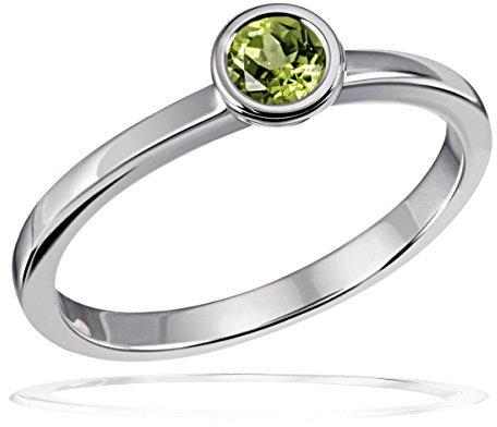 Goldmaid Damenring True colors 925 Sterlingsilber 1 Peridot grün facettiert 4,0 mm