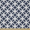 ABAKUHAUS Navy blau Stoff als Meterware, Geometrisches Marine-Seil, Microfaser Stoff für Dekoratives Basteln, 1M (230x100cm), Dunkelblau Weiß