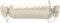 Mako Satin Baumwoll Nackenrollen Bezug 15x40 - Nackenrollenbezug mit Verschlussbändern aus 100% Baumwolle - Nackenrolle Überzug einfarbig Natur - Made in EU
