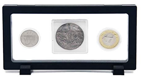 Egosy 3D-Objektrahmen Münzenständer Schweberahmen Münzrahmen für Ihre Münzen Trophäe/Dekoration/Aufbewahrung für Münzen, Briefmarken, Orden