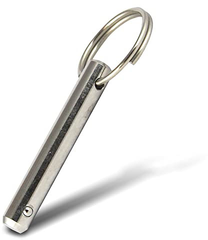 PROTECH 1 Stück Steckbolzen mit Kugel Sicherungsbolzen 8x53mm rostfreier Edelstahl A2 Bolzen mit Kugelsicherung und Ring Splintbolzen Schnellspannstifte