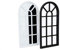 White or Black Arched Window Style Wall Mirror For your Home Or Garden (White)