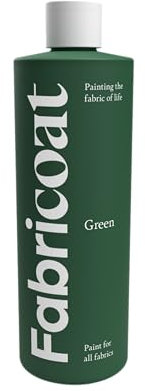 Fabricoat Stofffarbe – Wiederherstellen oder Ändern der Farbe jedes Stoffes – direkt auf den Stoff malen – verwandeln Sie alles – Sofas, Lampenschirme, Autoinnenräume (500 ml, grün)