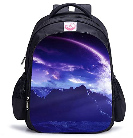TXZSTGB Mode Schultasche Galaxy Planet Freizeit Rucksack Schulreise großer Rucksack Teenager Mode Schultasche （41x28x12 cm/16 Zoll） 3D gedruckter Rucksack