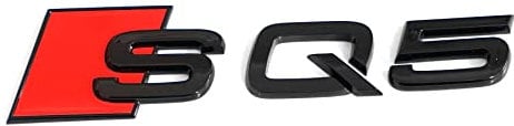 Audi 80A071804 Schriftzug SQ5 Aufkleber Black Edition Emblem, schwarz/rot