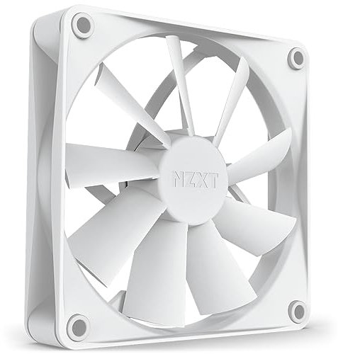 NZXT F120Q Quiet Airflow Fans - RF-Q12SF-W1 - Aumenta el volumen de aire - Funcionamiento silencioso - Durabilidad a largo plazo - Paquete individual de ventilador de 120 mm - Blanco