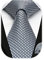 HISDERN Corbata a cuadros para hombre con pañuelo tejido Classic Sliver Necktie & Pocket Square Set