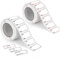 ilauke 2 Rollen 1000 Stück Etiketten Einfrieren, 50 mm x 25 mm Multifunktionales Gefrierbeutel Aufkleber, Beschriftbare Aufkleber für Haushalt, Büro, Küche und Marmelade, Rot und Schwarz