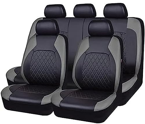 EXOTUF Autositzbezug-Sets für Audi A3 8Y 8YA 8V 8P 8PA 8L 8LA 8P7 Sedan/Sportback 2008 2009 2010 2011 2012 2013 2014-2025, Vollleder rutschfest Wasserdicht Atmungsaktiv Sitzkissenschutz,Grey