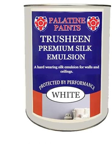 Palatine PaintsProtected By Performance Trusheen Premium Vinyl Silk Emulsion (White, 10 Litre)