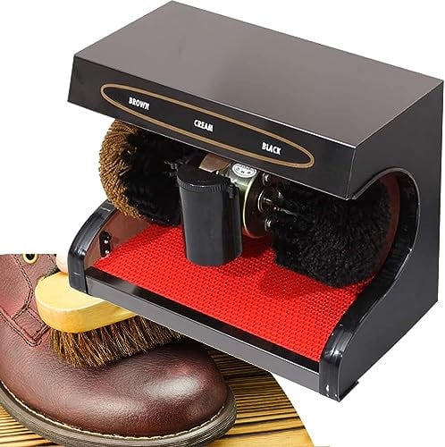 Cireuse à chaussures électrique, machine à nettoyer la poussière de chaussure avec plaque en acier inoxydable épaissie en panneau composite à détection automatique de 100 W pour le hall d'entrée